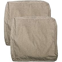 Patio Seat Cushion Covers,Washable Slip Covers Replacement,Waterproof Outdoor Furniture Chair Cushion Pillow Seat Cover for Couch,Garden,Sofa,Flax,22"20"4"(4 Covers Only)