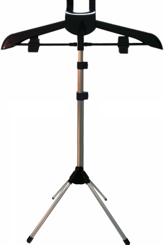 Black Steamer Hanger Stand, Garment Hanger for Steaming Clothes, Drying Rack,Coat Rack, Fabric Ironing Steamers Bracket for Suit, Pants, Coat