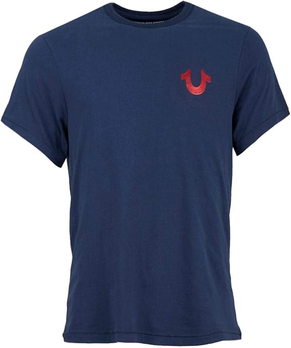 True Religion Men's Short Sleeve Metallic Buddha Tee