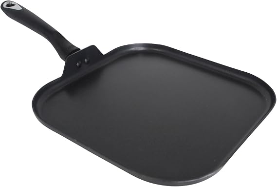 IMUSA 11 Inch Bistro Aluminum Nonstick Square Griddle for Frying