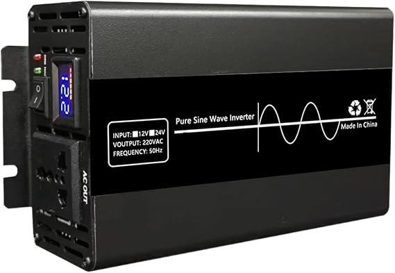 Power Inverter, Pure Sine Wave Inverter 5000W 8000W 12V/24V Power Converter Adapter Solar 220 Inverter Car Outdoor Camping Power Converter for Laptop Vehicles Camping Road Trip Essentials(500w,12V_UPG