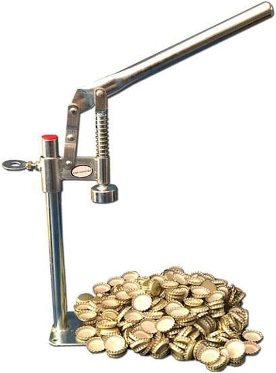Ayarlanır Gazoz Kapağı Kapatma Makinesi + 100 Adet Gazoz Kapağı