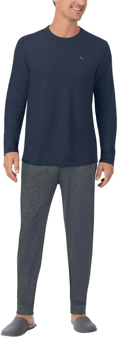 Tommy Bahama Mens 2-piece Relaxed Fit Logo Embroidered Lounge Set