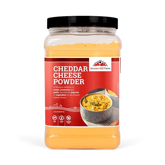 Hoosier Hill Farm Cheddar Cheese Powder, Cheese Lovers, 2.5LB (Pack of 1)