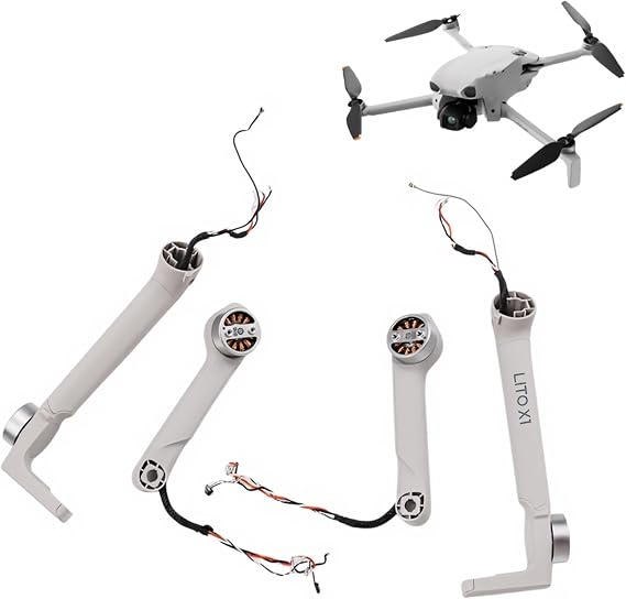 Motor Arm Replacement Compatible with DJI Lito X1, Drone Pre Wired Integrated Motor Arm Repair Spare Part for Aircraft Maintenance User (Full Set)
