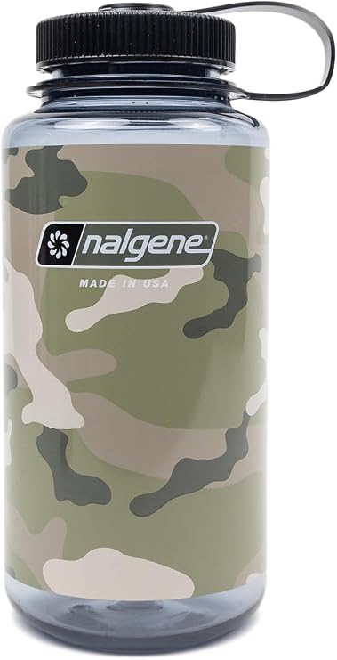 Nalgene 348822 Wide Mouth 32oz Clear - Camo Gray/Black