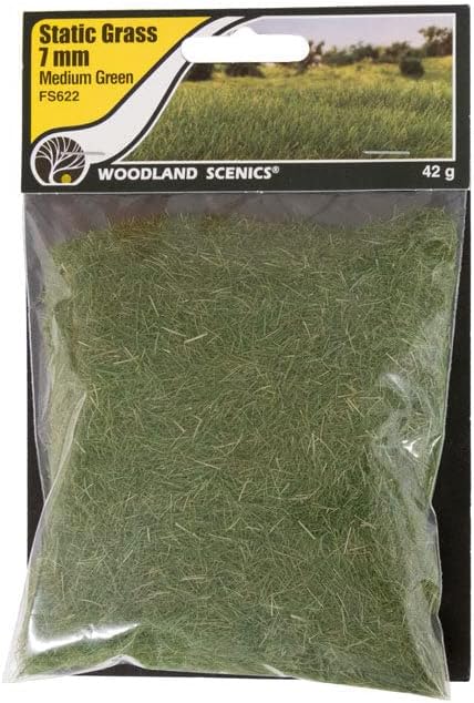 Woodland Scenic Static Grass 7mm-Medium Green -FS622