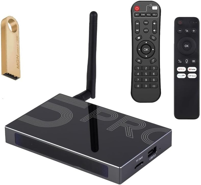 Delivry in 1~3 days Tanggula X5 PRO TV Box Bundle with Extra 128GB USB Drive, 8K HDMI Cable, 300 Mbps WiFi Extender, Backlit Mini Keyboard, Android TVBOX 4GB128GB ROM, 2.4G5G WiFi Multimedia Player