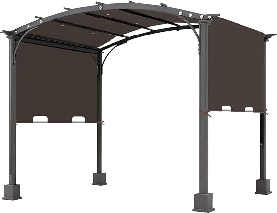 Universal Replacement Pergola Cover for Doubleton Steel L-PG080PST - Waterproof Pergola Sunshade for Patio, Gazebo, Deck, Porch, Yard, Outdoor Only (Brown)