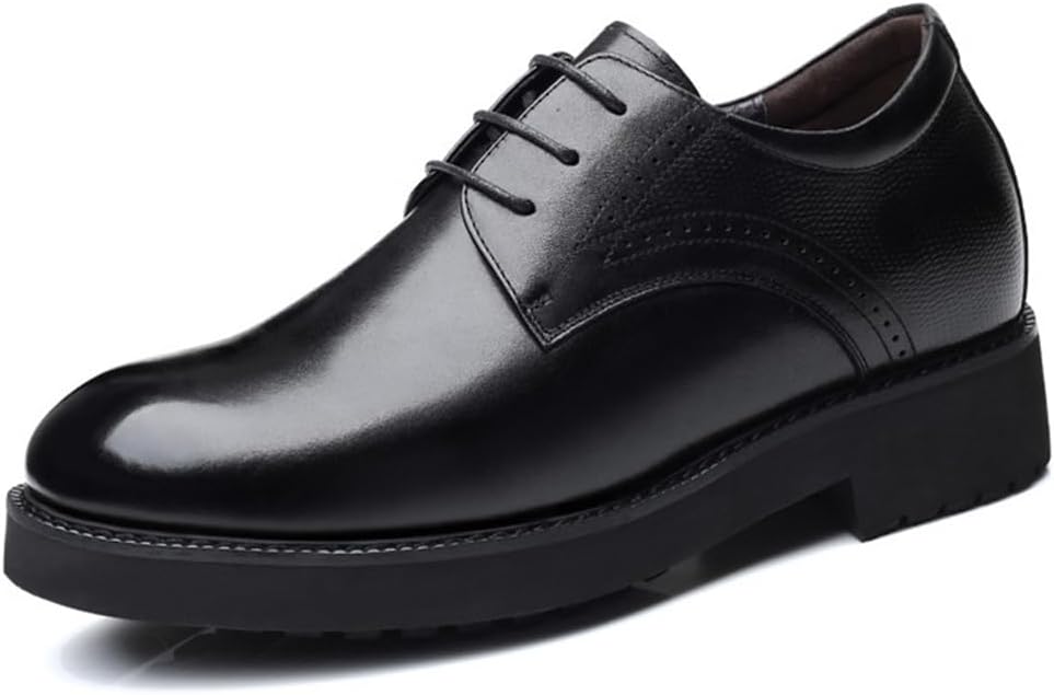 Mens Elevator Shoes Lace Up Comfortable Height Increasing Business Office Shoes Hidden Heel Office Shoes