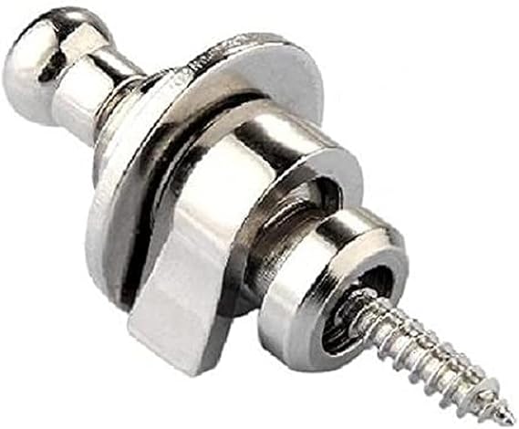 Guitar Strap Locks Round Head Strap Buttons, Chrome