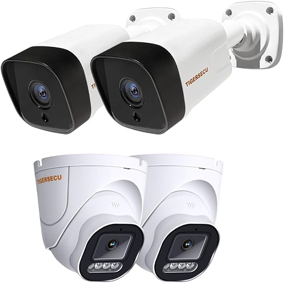 TIGERSECU 5MP Security Camera Bundle Mix 4-Pack