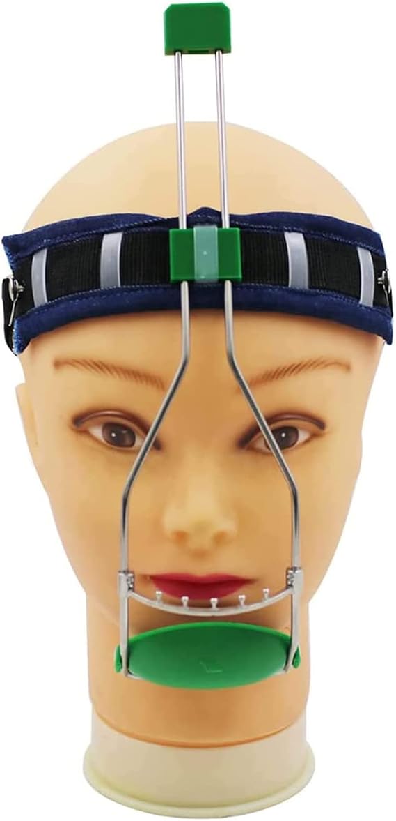 Dental Face Arch Orthodontic Cap, Double Rod Fully Adjustable Central Orthodontic Arch Traction Device, Side Lying Without Deformation, for Facial Chin Correction