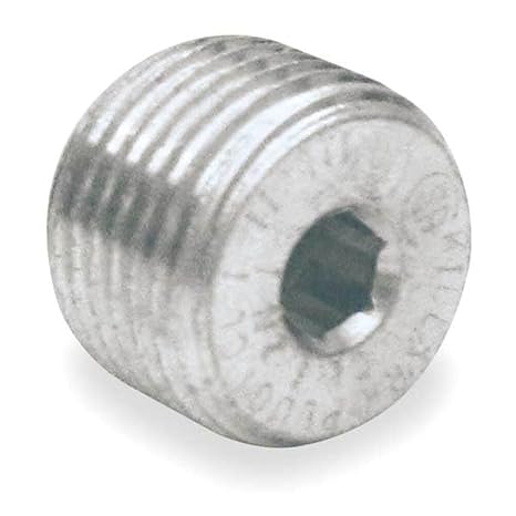 PLUG1 Recessed Plug, 1/2" Hub Size, Steel, Gray