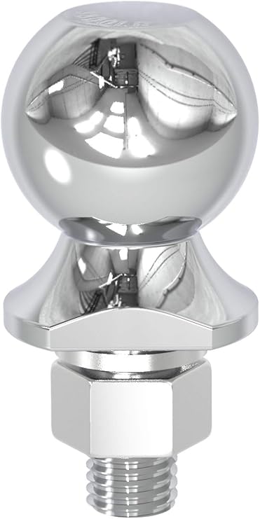 Big RED ATRLY2019R Torin Trailer Hitch Ball, 2 Inch Diameter, 1.75 Ton (3,500 lbs), 3/4 x 1-3/4-Inch Shank, White