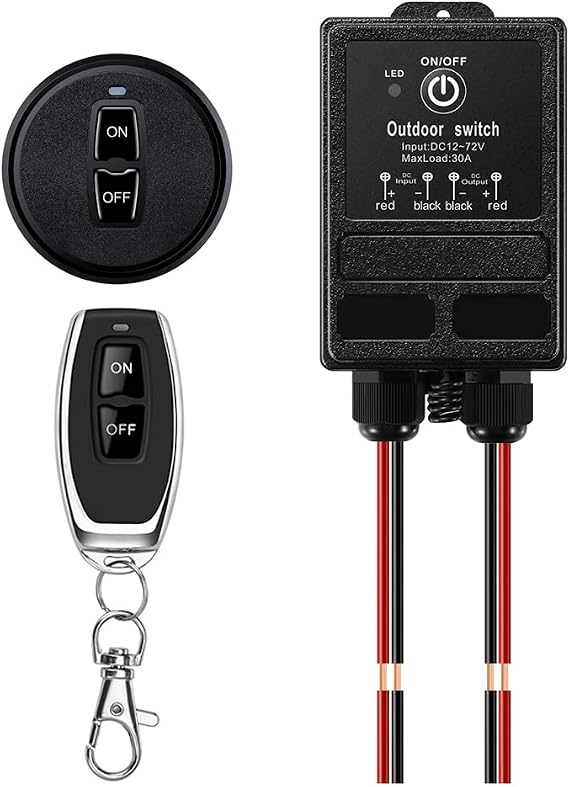 12v Remote Control Relay Switch,DC 12V-72V Wireless Switch
