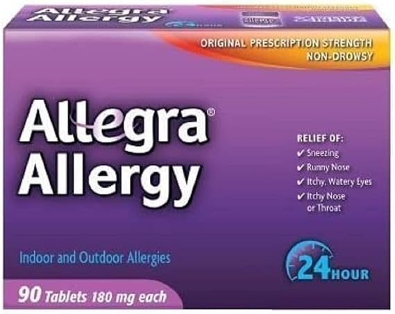 Allegra Allergy Original Prescription Strength 180mg - 90 Count