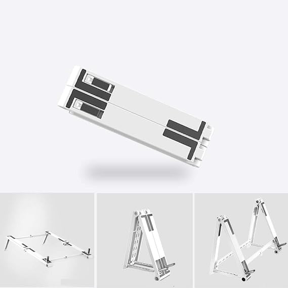 BoxWave Stand and Mount Compatible with Headwolf WPad 1 - Pocket Aluminum Stand 3-in-1, Portable Multi Angle Viewing Riser - Metallic Silver