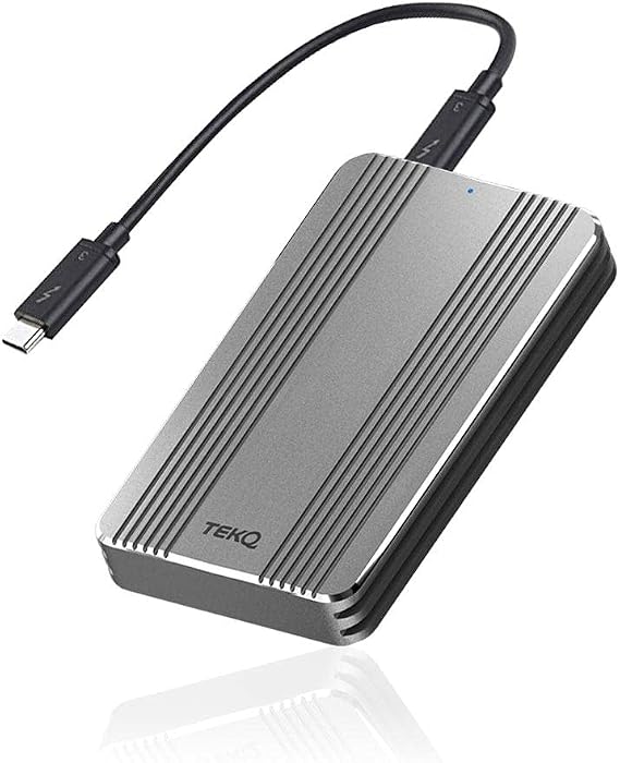 Thunderbolt 3 External Portable SSD, Bus Powered, (Compatible with Thunderbolt 4 and USB 4 Devices) (WD SN550 2TB, Grey)