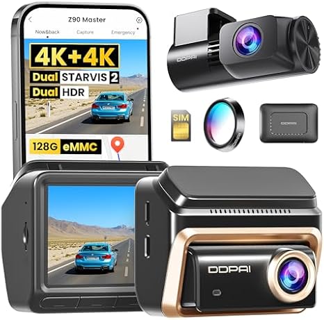 DDPAI Z90 Master Dual 4K Dashcam CPL Included with 4G LTE Module