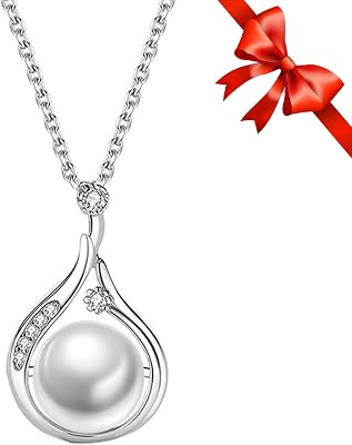 Necklace Jewelry for Women, 925 Sterling Silver pearl, featuring a timeless and classic design. Perfect for weddings, parties or daily wear