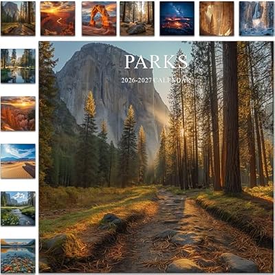 Gannyfer 2026 Wall Calendar, 18 Months National Parks Calendar 2026-2027, January 2026 to June 2027, Large Wall Calendar 2026, 12 x 24 Opened, Perfect as Gifts for Friends, Family3 Stickers Included