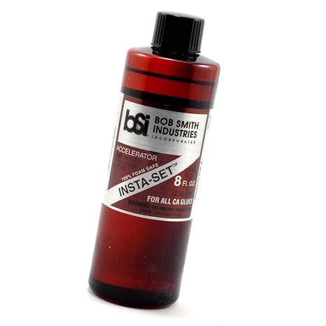 Bob Smith 152 Insta Set Accelerator, 8 oz. (Clear, Fast Acting, Compatible with Plastic & Foam)
