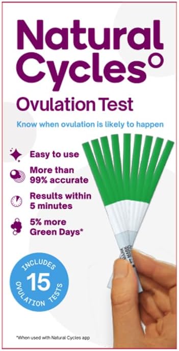 Natural Cycles Ovulation Test Strips 15 Count - 99% Accurate LH Tests