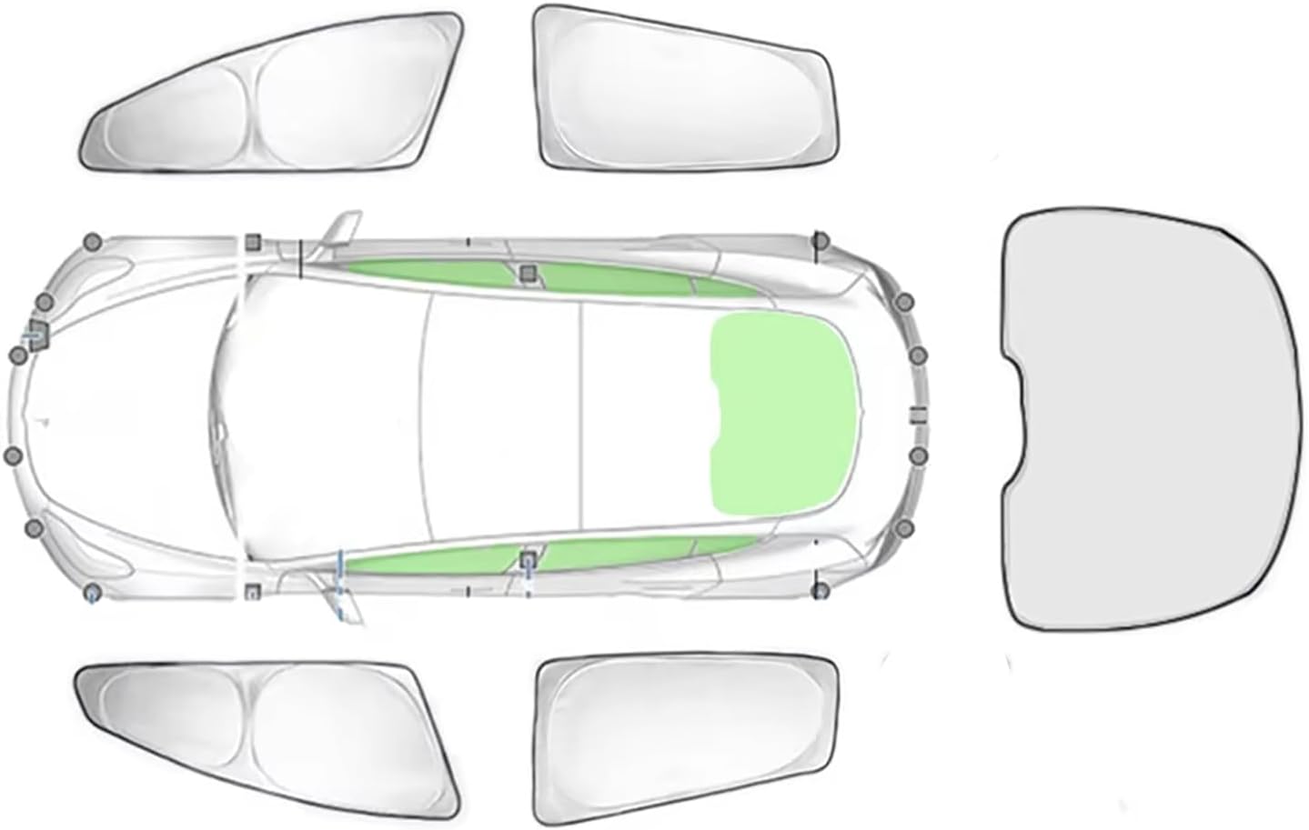 Car Window Shades for Buick Velite 7 2019,Privacy Sun Shade Set for Front Windshield Side and Rear Windows,Keep Your Car Cooler,5PCS