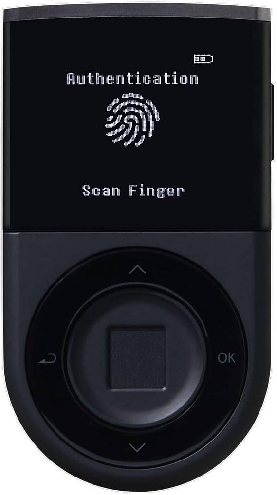 D'CENT Biometric Hardware Wallet - Fingerprint & Bluetooth Compatible