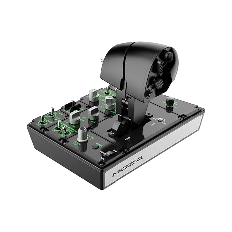 MOZA MTP Throttle Aircraft Flight Simulator Controls for PC, Black