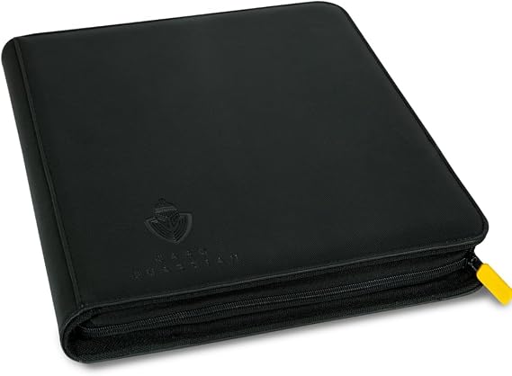 Card Guardian 12 Pocket Card Binder with Zipper, Black