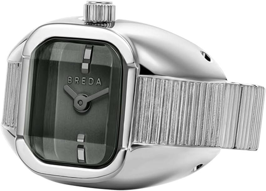 Breda Nocturne Ring Watch, 16mm Stainless Steel Case, Expandable Ring Band, Japanese Quartz Movement