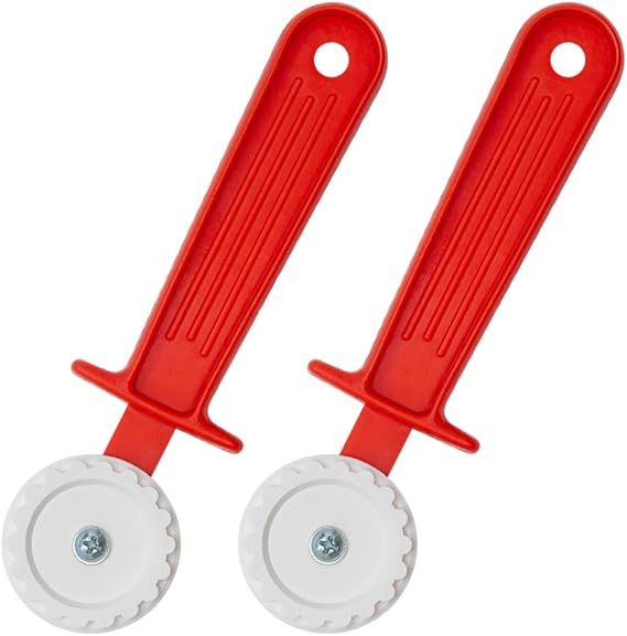 Pasta Cutter Wheel - Dough Cutter - Fluted Pastry Wheel Plastic - Roller Tool for Pasta, Ravioli with Plastic Handle, 2 Pcs, OFXDD