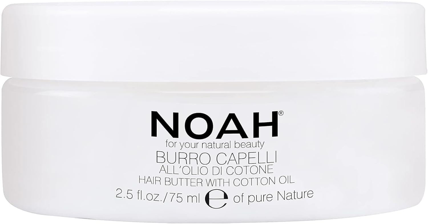 NOAH Hair 5.11 Conditioning Hair Butter with Cotton Oil, Shea & Cocoa Butter – Intensive Moisture & Nourishment for Dry, Damaged Hair, Anti-Frizz, Restores Softness & Shine, SLS-Free, 75ml