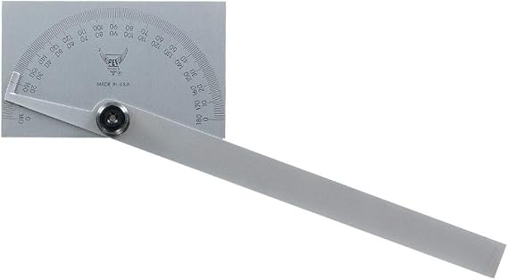 PEC 5170 0-180 Rectangle Protractor w/6" Arm