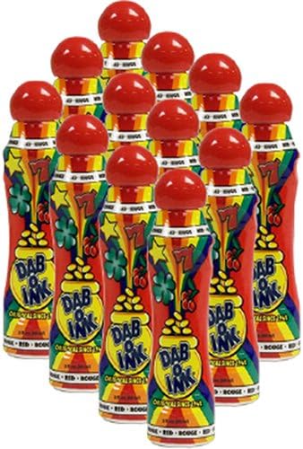 Dab-O-Ink One Dozen 3oz Red Bingo Dauber