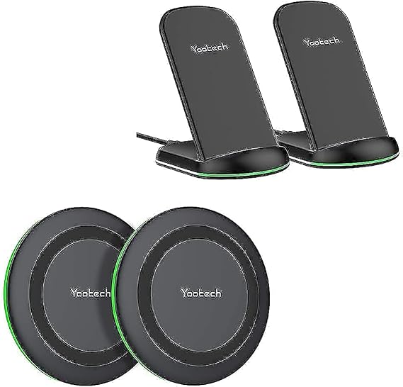 Yootech [4 Pack] Wireless Charger Bundle with Pad & Stand