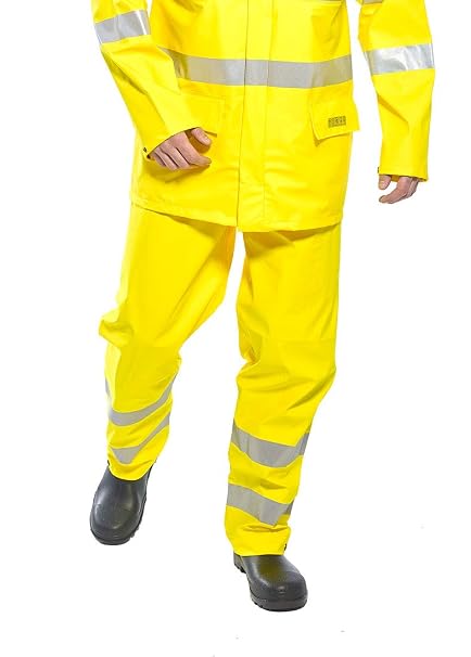 Portwest FR43 Sealtex Flame Hi-Vis FR Trousers Machine Washable Lightweight