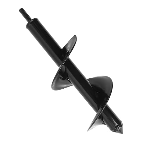 KENDO Auger Drill Bit for Planting Set of 1, Garden Ground Earth Spiral Drill Bits and Bulb Planter Tool for 3/8" Hex Drive Drill, for Post Hole Digger, Bulb Bedding Digging, Plant Rapid Planter