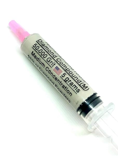 TechDiamondTools Diamond Polishing Compound Polishing Paste USA Made 50,000 Grit 0-0.5 Microns for Marble Glass Metal Rock Jewelry Resin Silver Chrome Gemstone with 25% of Diamond Powder