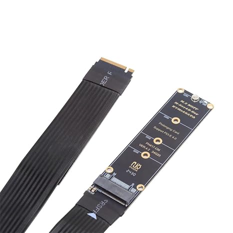 NGFF M-Key NVME Male to Female Extension PCI Express Cable 30cm PCI-E 4.0 for Mainboard SSD 2230/2242/2260/2280