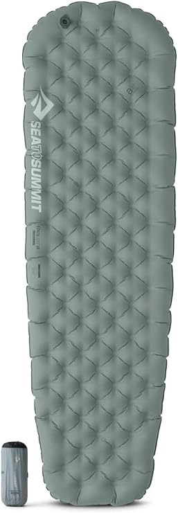 SEA TO SUMMIT - Ether Light XR Insulated Air Sleeping Mat Regular - ThermalCore Insulation - XPRESS Valve - Stuff Sack & Pillow Lock - Ultra Compact - 3 Season - For Backpacking - Grey - 470g