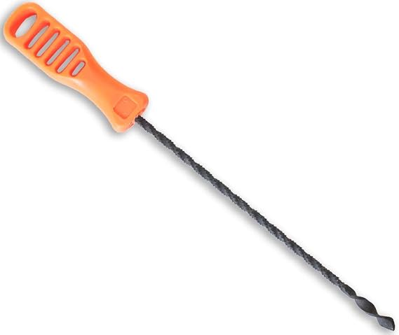 WEDGE 7.5" (19 cm) Hand Operated Push Drill | 4" (10.2 cm) Drill Length | Traditional Style with Modern Ergonomic Handle | Durable Drill Bit For Delicate Jobs To Avoid Power Drilling