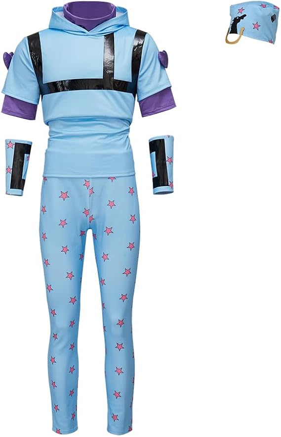 iSHOWcos Johnny Joestar Cosplay Costume Men Blue Outfit with Hat Uniform Halloween Suit