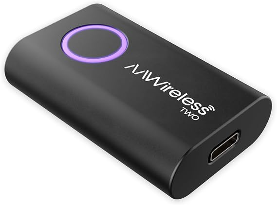 AAWireless TWO - Android Auto Wireless Adapter - Convert Factory Wired Android Auto to Wireless -Multifunctional Button - Easy Plug and Play Setup - Seamlessly Connect Via Bluetooth - Made in Europe