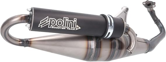 POLINI Echappement Team 4 acier/silencieux alu anodisé noir Moteur Piaggio