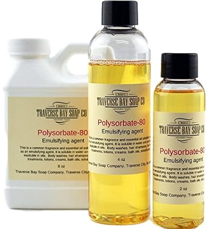 Traverse Bay Bath and Body Polysorbate 80, 8 oz safety sealed container