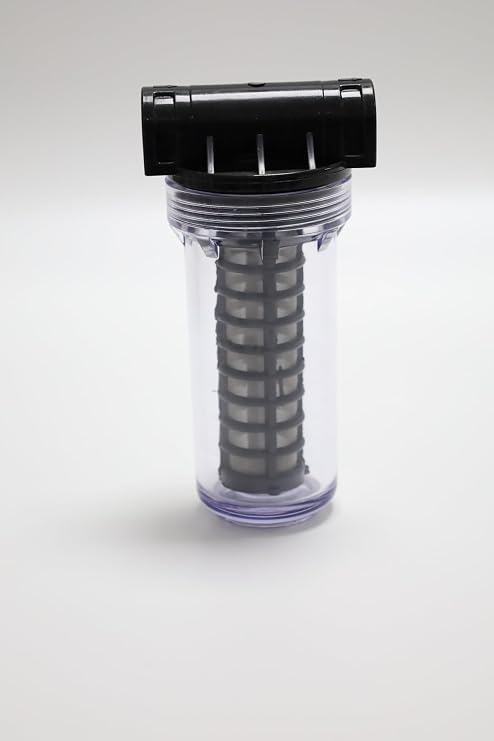 5 İnç Yakıt Filtresi, Mazot-Benzin, 1/2" Bağlantılı, Temizlenebilir