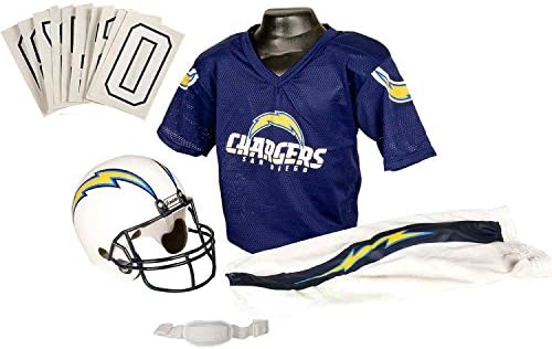 Franklin Sports NFL San Diego Chargers Youth Licensed Deluxe Uniform Set, Large